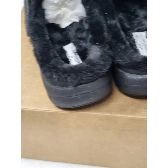 Clarks Roseville Clog Black Faux-Fur size 7 W - Picture 8 of 10